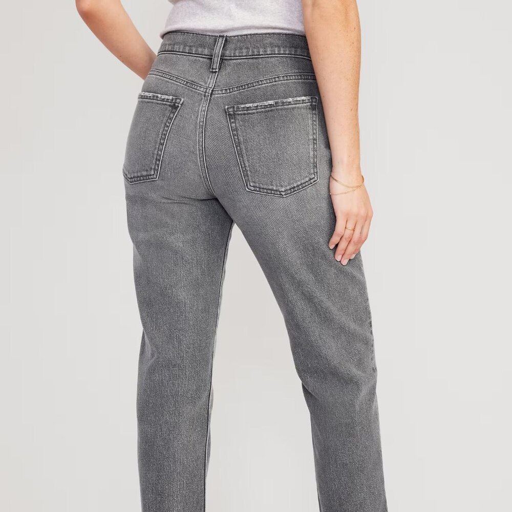 NWT Old Navy Mid-Rise Boyfriend Straight Jeans for Women - Picture 7 of 8